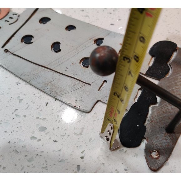 Laser Cut Metal Art Chef w/ Fork VS Lobster Towel Hooks 15" Rustic Shop Decor - Picture 16 of 16